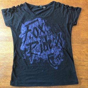 Fox Tee with Shoulder Cut-Outs